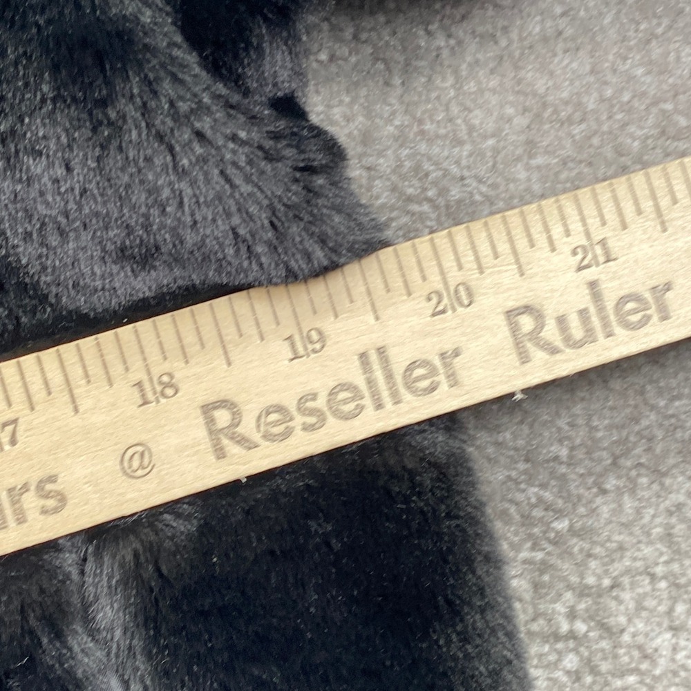 Steve Madden Faux Fur Cropped Coat Womens Medium Black Full Zip BN40676X - Picture 6 of 7